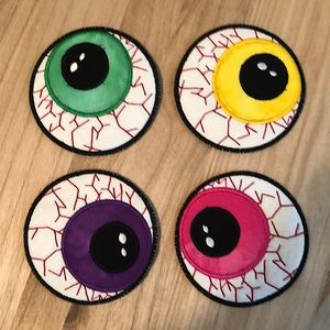 “Eyeball” fabric coasters